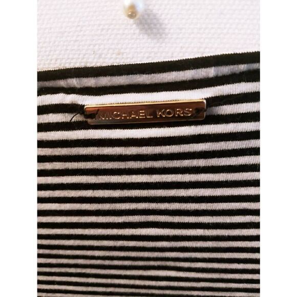 MICHAEL by Michael Kors open Shoulder Style Small Stripe Blouse-Large - Picture 4 of 6